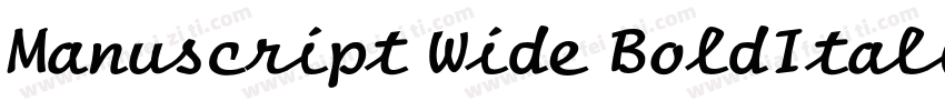 Manuscript Wide BoldItalic字体转换